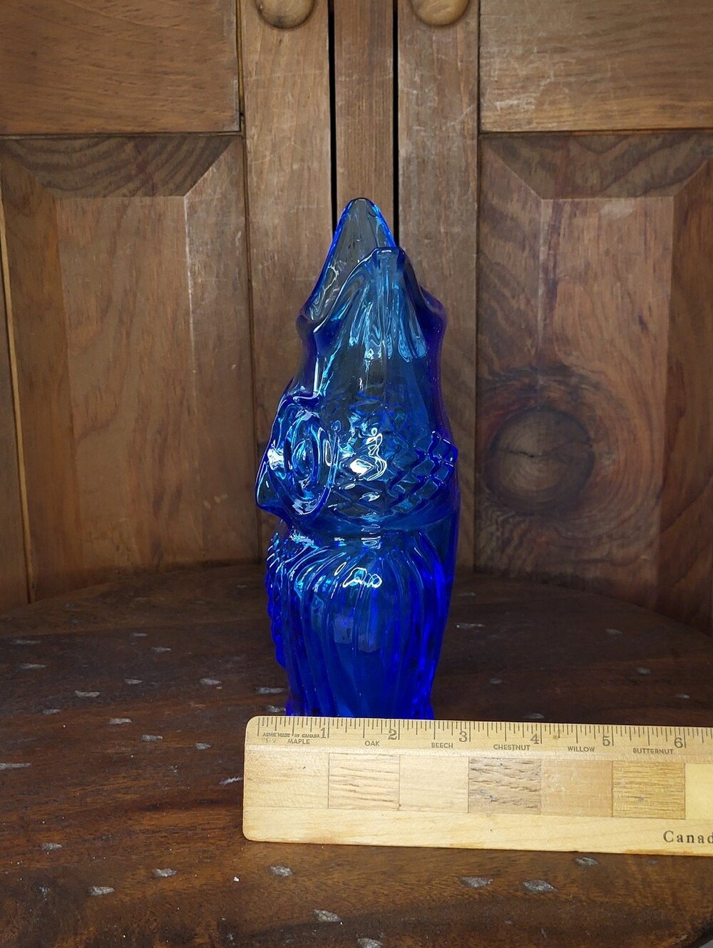 Cobalt Blue Glass Owl Vase - Unbranded - Picture 7 of 14